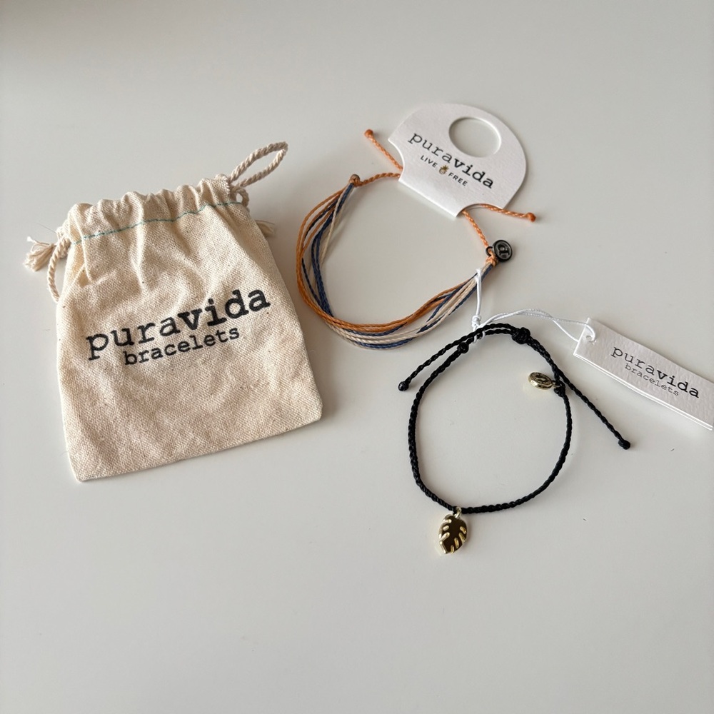 Authentic Pura Vida Adjustable Bracelets, NWT